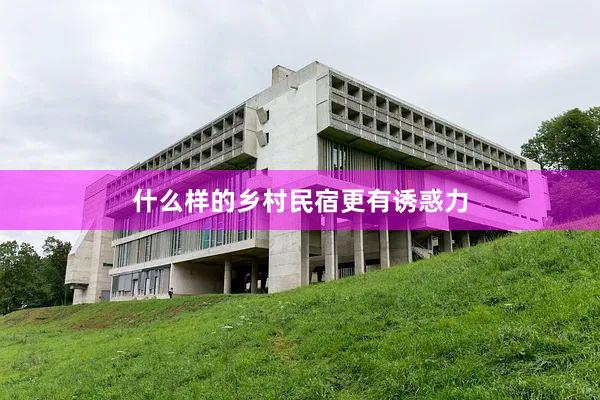 什么样的乡村民宿更有诱惑力