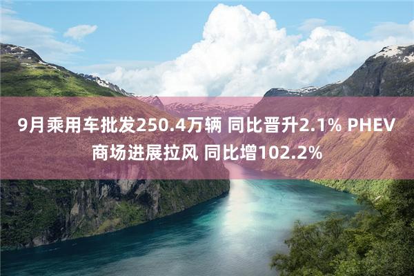 9月乘用车批发250.4万辆 同比晋升2.1% PHEV商场进展拉风 同比增102.2%