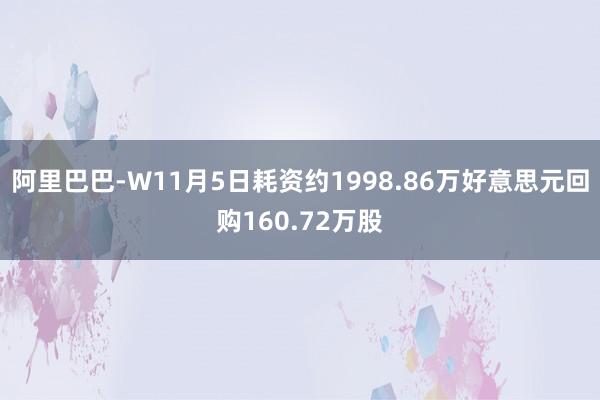 阿里巴巴-W11月5日耗资约1998.86万好意思元回购160.72万股