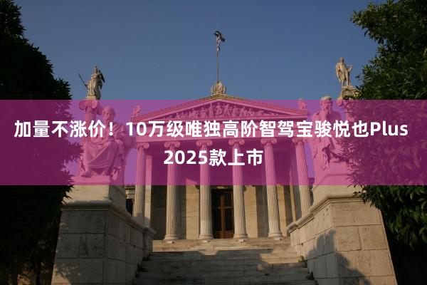 加量不涨价！10万级唯独高阶智驾宝骏悦也Plus 2025款上市